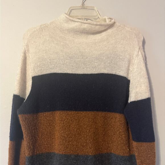 Madewell Inland Striped Turtleneck Sweater in Coziest Yarn size Large - Picture 3 of 7